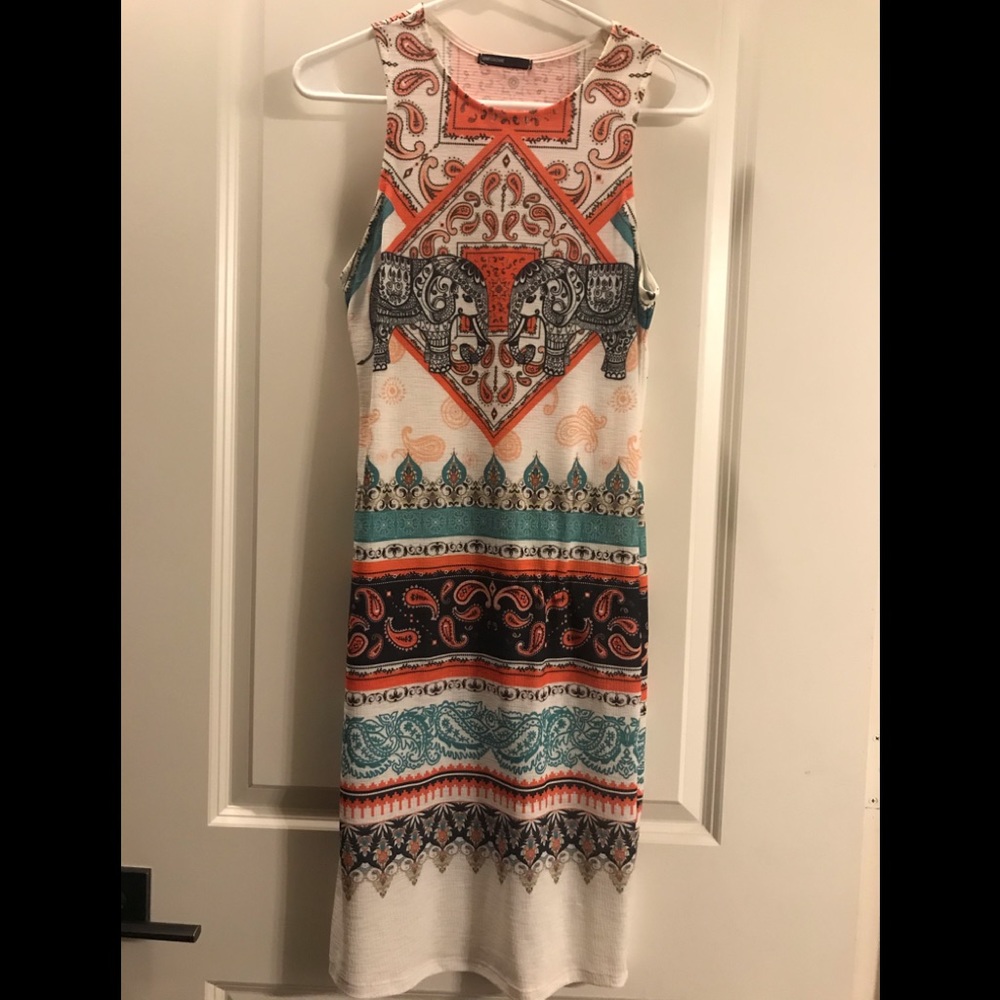 Love Culture Boho Fitted Dress Size L